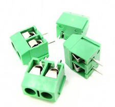 50PCS Green KF301-2P 2 Pin Plug-in Screw Terminal Block Connector 5.08mm 