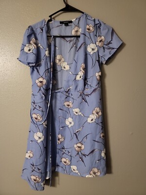 forever 21 blue wrap dress Vara Satin Maxi Wrap Dress main image 0
