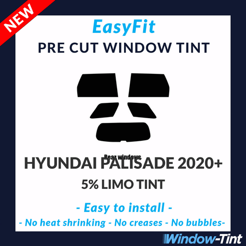 EasyFit Static Pre Cut Window Tint For Hyundai Palisade 2020 5% Limo Rear - Picture 1 of 3