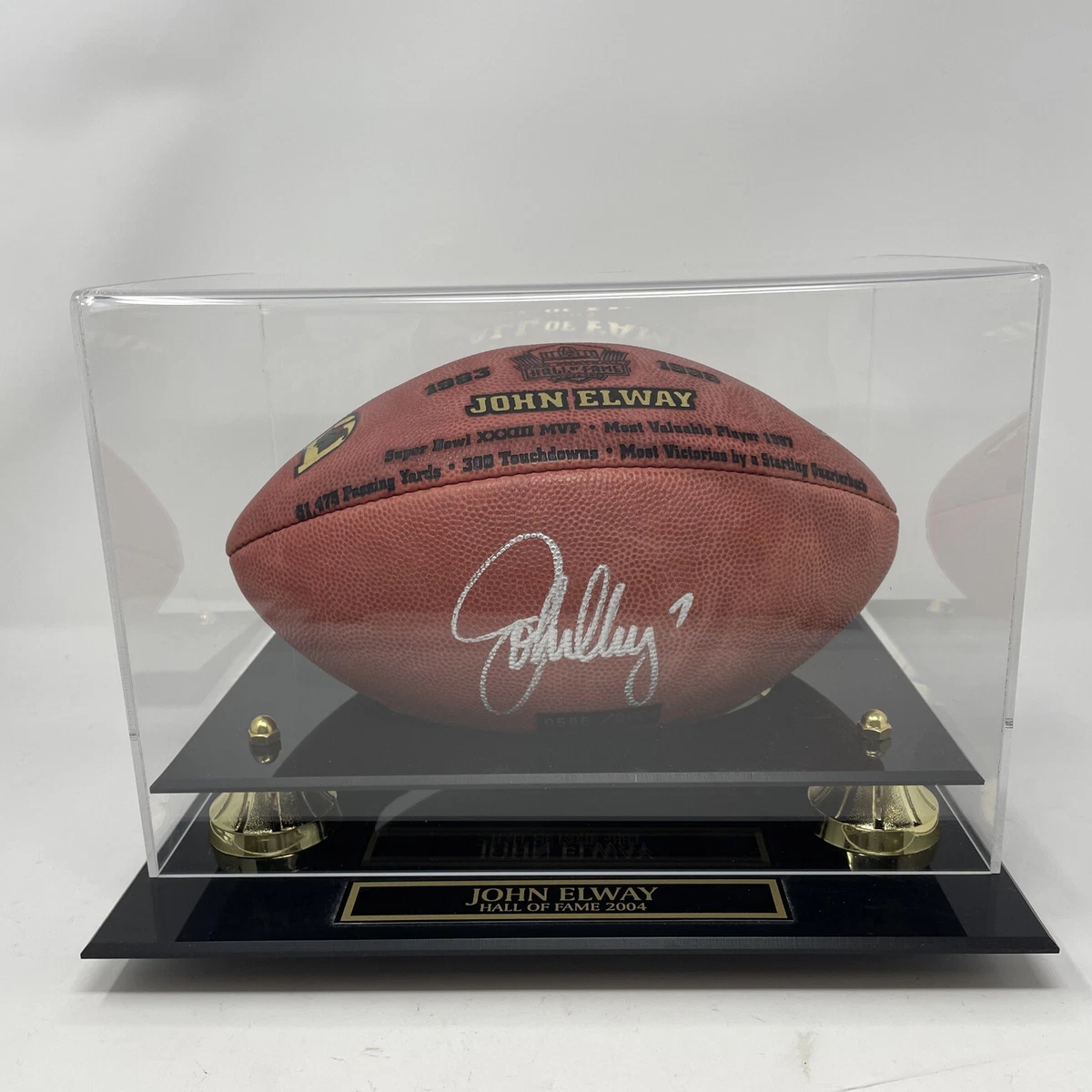 John Elway Hall of Fame Signed Super Bowl XXXIII Football w