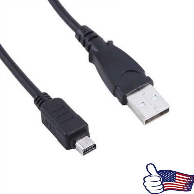 USB DC PC Battery Charger Data SYNC Cable Cord Lead For Olympus SZ14