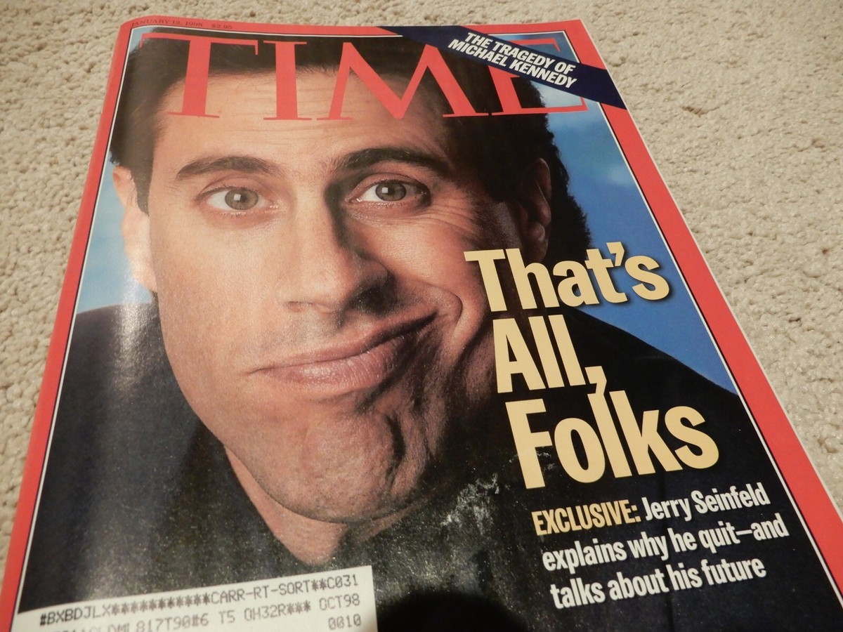JERRY SEINFELD TIME MAGAZINE JANUARY 12, 1998 THAT'S ALL FOLKS