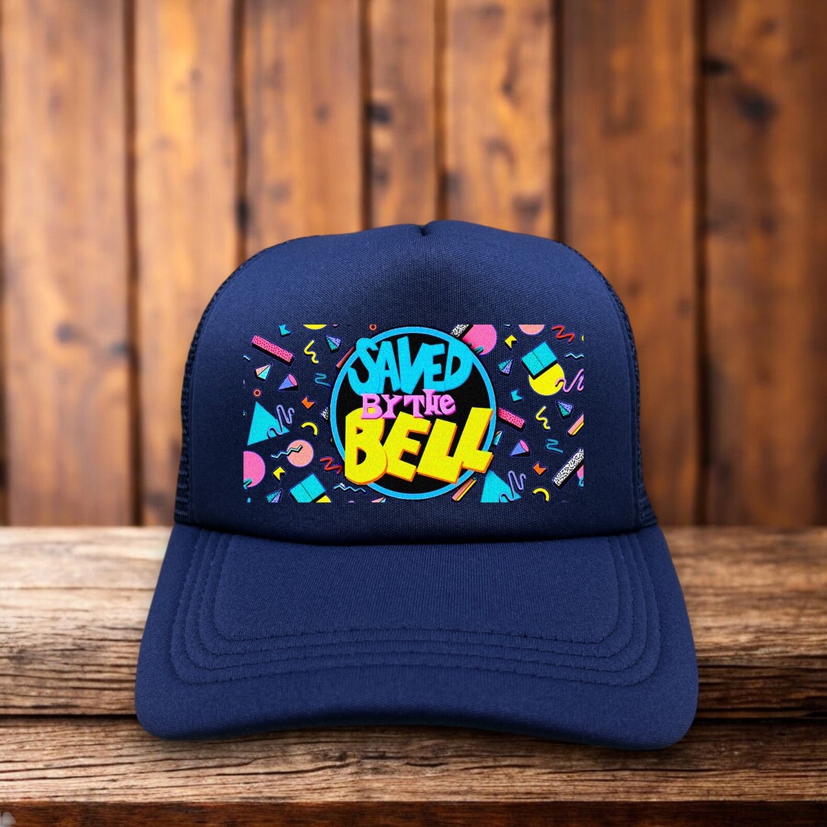 帽子 90s BEALE ST souvenir Trucker cap noroll Saved By The Bell Unisex Trucker Hat Navy Snapback 90s Retro Logo