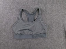 Reebok Sports Bra Women Medium Gray Gym Workout Compression