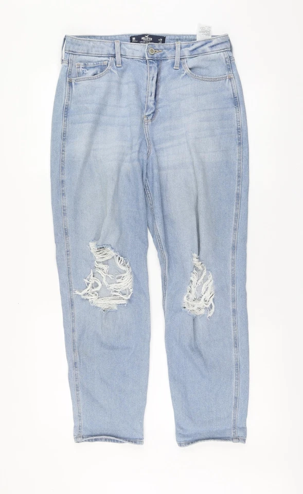Hollister Womens Blue Cotton Blend Boyfriend Jeans Size 29 L27