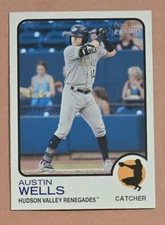 Austin Wells 2022 Topps Heritage Minor League Prospect Card #114