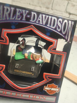 Sleeping Elf  Harley Davidson 1997 North Pole Motorcycle Club Christmas Ornament