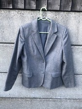 Your Sixth Sense C&a Grey Pure New Wool (70%) Blazer Size Uk 14 Eur 42
