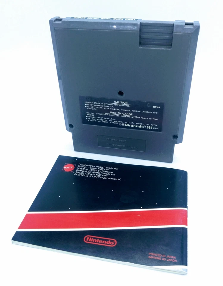 Super Mario Bros. / Duck Hunt NES Game w/ Manual  - Image 2 of 2