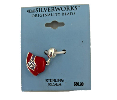 Red Hat Society Ladies Club Charm Pendant Sterling Silver Enamel New $80 Retail