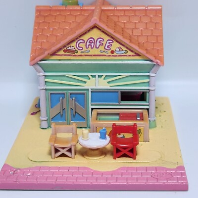 Vintage 1993 Polly Pocket BlueBird Beach Cafe House Pollyville PlaySet 