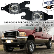 Fit 1999-2004 Ford F250 F350 Excursion LED Double Color Fog Lights Driving Lamps