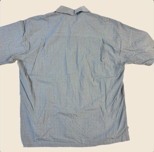 Patagonia Men's Button Up Large Blue Short Sleeve - Outdoor Hiking Or Fishing - Picture 2 of 9