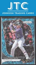 2020 Prizm Yonathan Daza Teal Donut Circles Prizm Colorado Rockies #14/15 Rookie