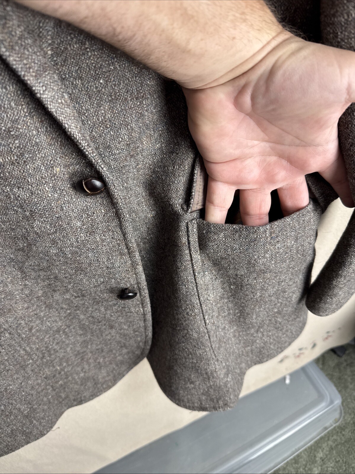 Vintage Pendleton Leather Button Elbow Patch Flec… - image 4