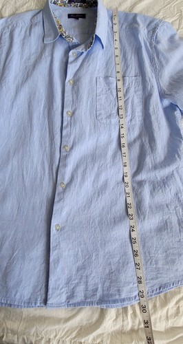 Allen Flusser Mens short sleeve Shirt light Blue XL pre-owned - Picture 10 of 10