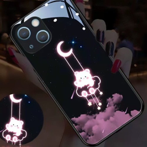 LED Light up Case for iPhone 15 16 Pro Max Sound Activated Bear Phone Case Cover - Picture 14 of 15