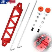 Car Battery Hold Down Bracket Battery Mount Bracket Hold Lock with 10" J Bolts