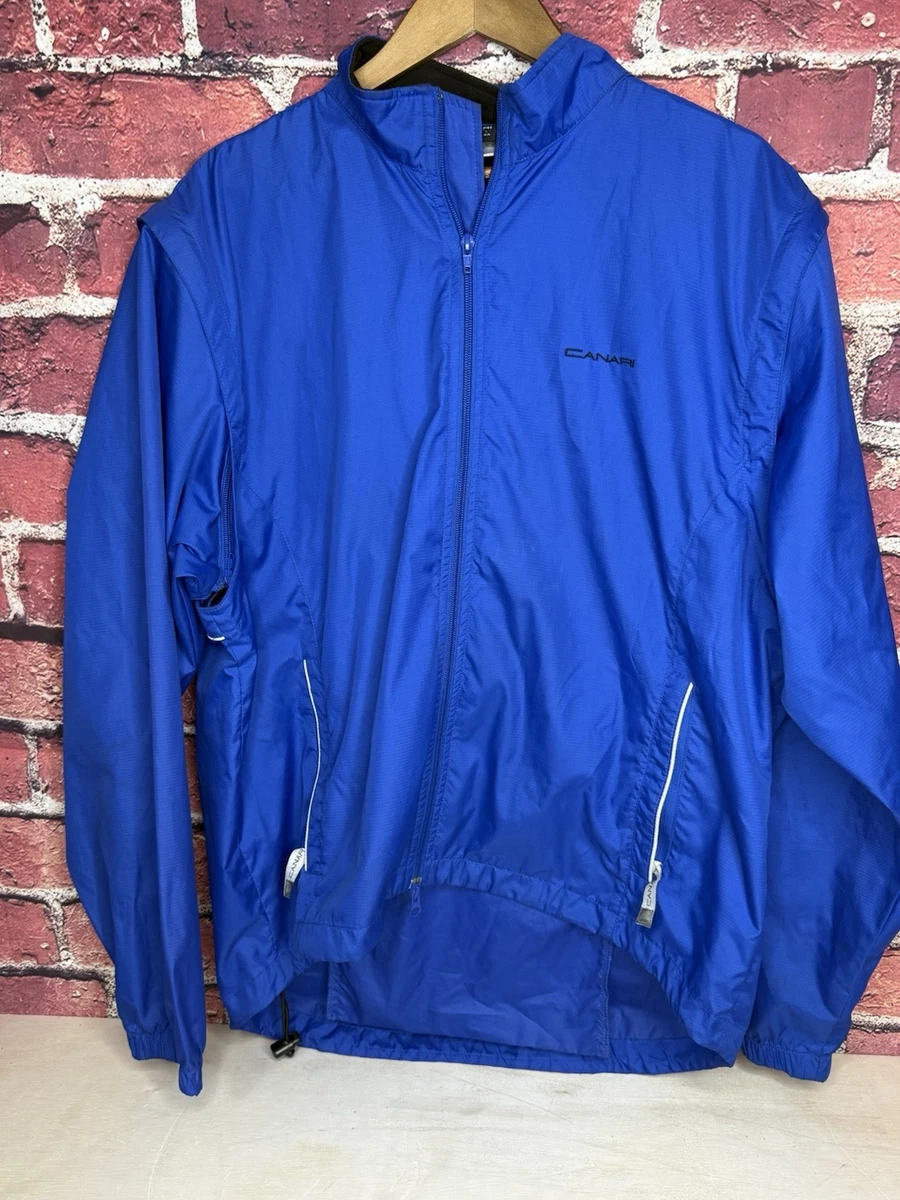 Veste de cyclisme Canari homme grand coupe-vent bleu ventilé
