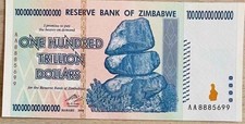 🔥Zimbabwe 100 Trillion Dollars 2008 AA P-91 Banknote New UNC Zim Currency