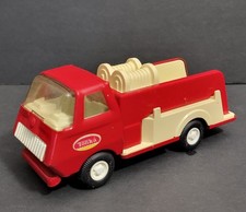 Vintage Tonka Small Pumper Fire Truck Red & White, Made In USA Pressed Steel
