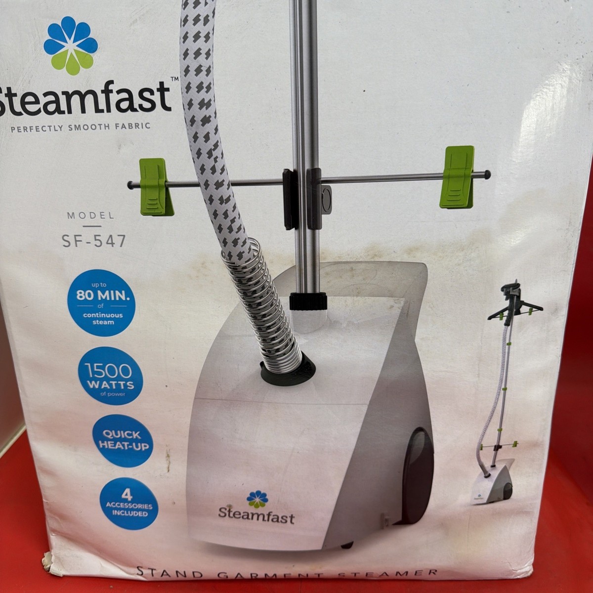 Steamfast Model SF-547 Full-Size Stand Garment Steamer - NEW