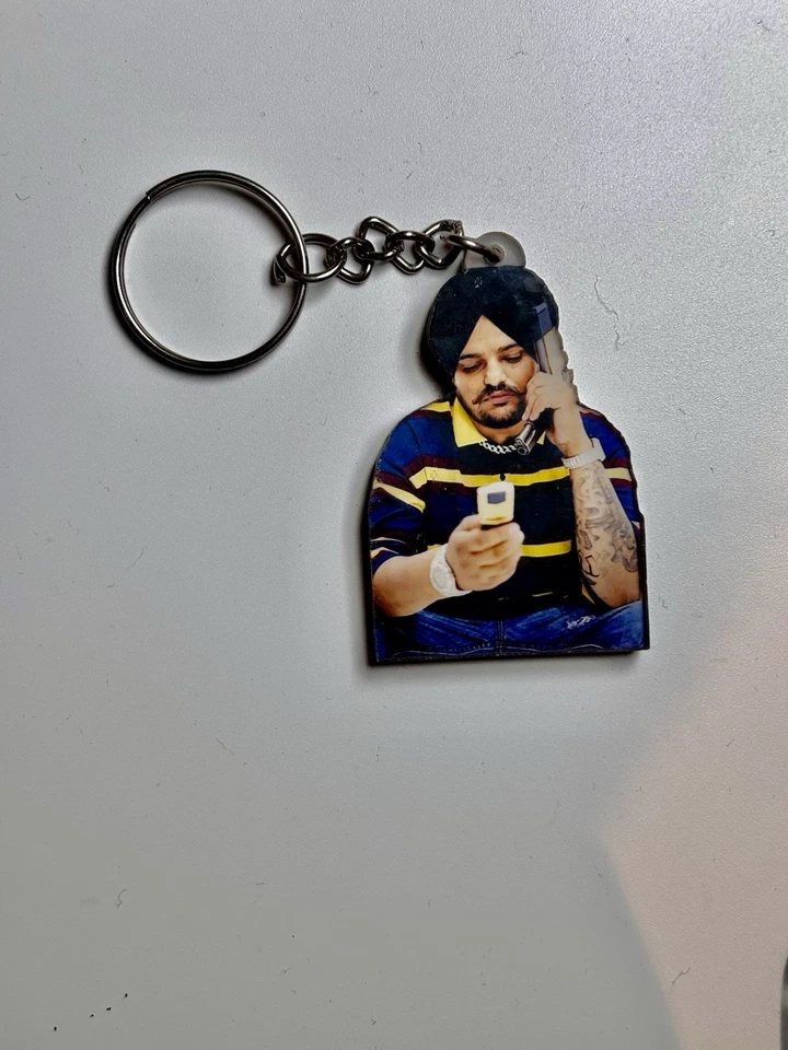 Punjabi Cantante Llavero y Colgante Sidhu Alce Wala Homenaje Accesorios Foto 2 de 4