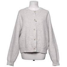 Strickjacke, Damen, Größe: L, Grau, Acryl/Elasthan/Polyester/Wolle #Gwc