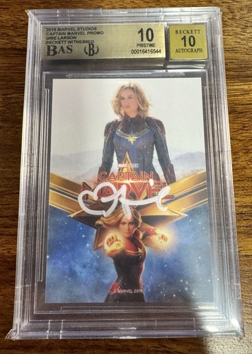 2018 MARVEL STUDIOS BRIE LARSON AUTO BGS 10 / BGS 10 AUTO