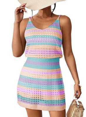 's Swimwear Cover Ups 2026 Scoop Neck Sleeveless Bathing Suit Coverup Crochet...