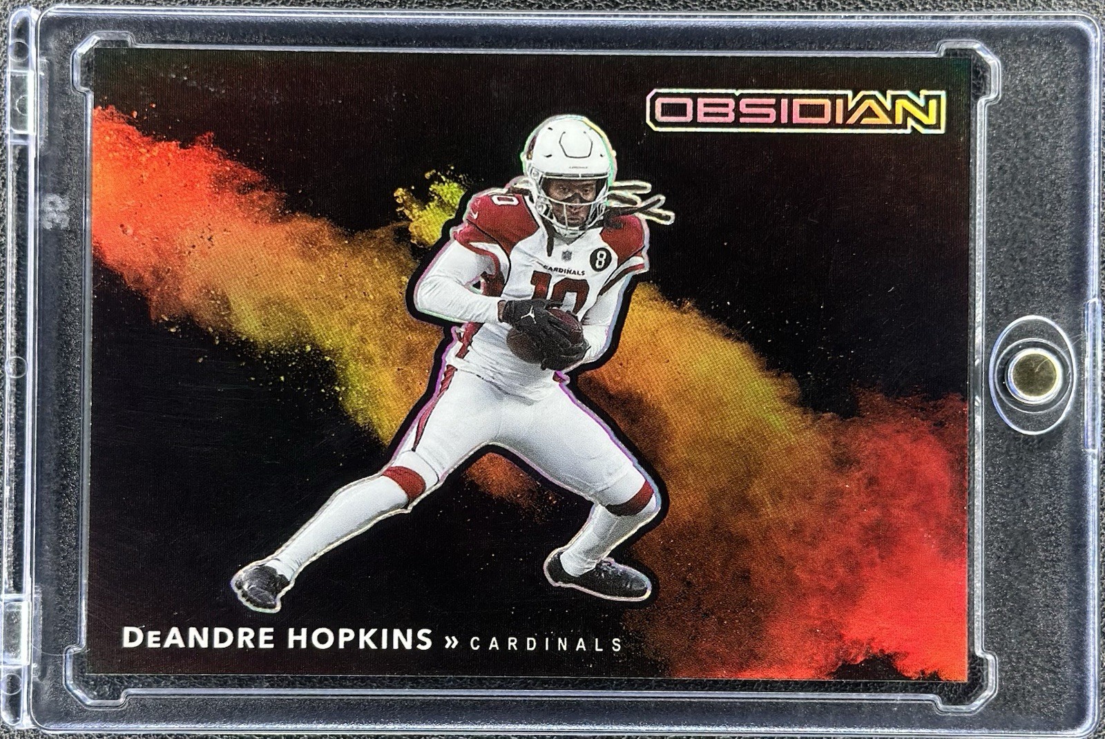 2021 Panini Obsidian Football DeAndre Hopkins #CB-14 Color Blast Black