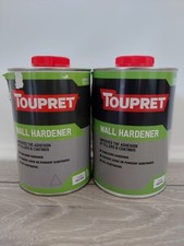 Two tins of Toupret Wall Hardener - 1 Litre each. Total 2L