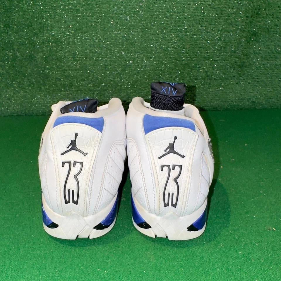 Nike Air Jordan 14 Retro Hyper Royal Blanco 312092-104 Niños Preescolares Talla 3Y Foto 4 de 4
