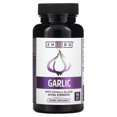 2 X Zhou Nutrition, Garlic Extra Strength, 90 Coated Tablets