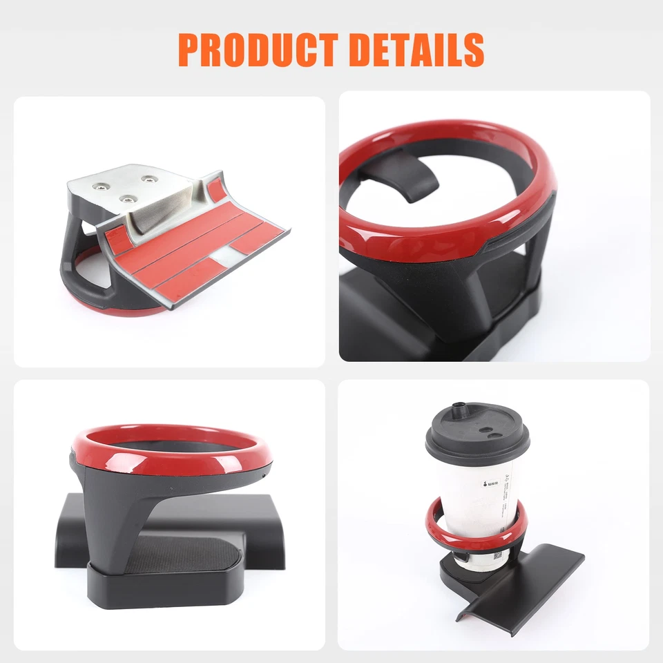 Panel de puerta interior portavasos ABS lado derecho anillo rojo para Toyota FJ Cruiser 07-21 Foto 3 de 4