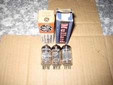 Three (3) Mullard Made 6AQ8 ECC85 Vacuum Tube...