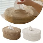 Functional and Trendy Tissue Box with Premium Cotton Rope Woven Design