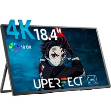 4K UHD Portable Monitor UPERFECT 18.4 USB C HDMI IPS Screen for Laptop PC