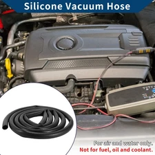 13.1Ft 15/16" 23mm ID 3mm Thickness Silicone Vacuum Hose for Air and Water Black