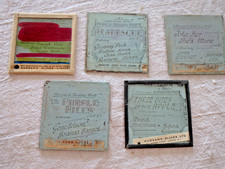 5 diapositives en verre Magic Lantern de la Morgan slide's Company du Royaume-Uni