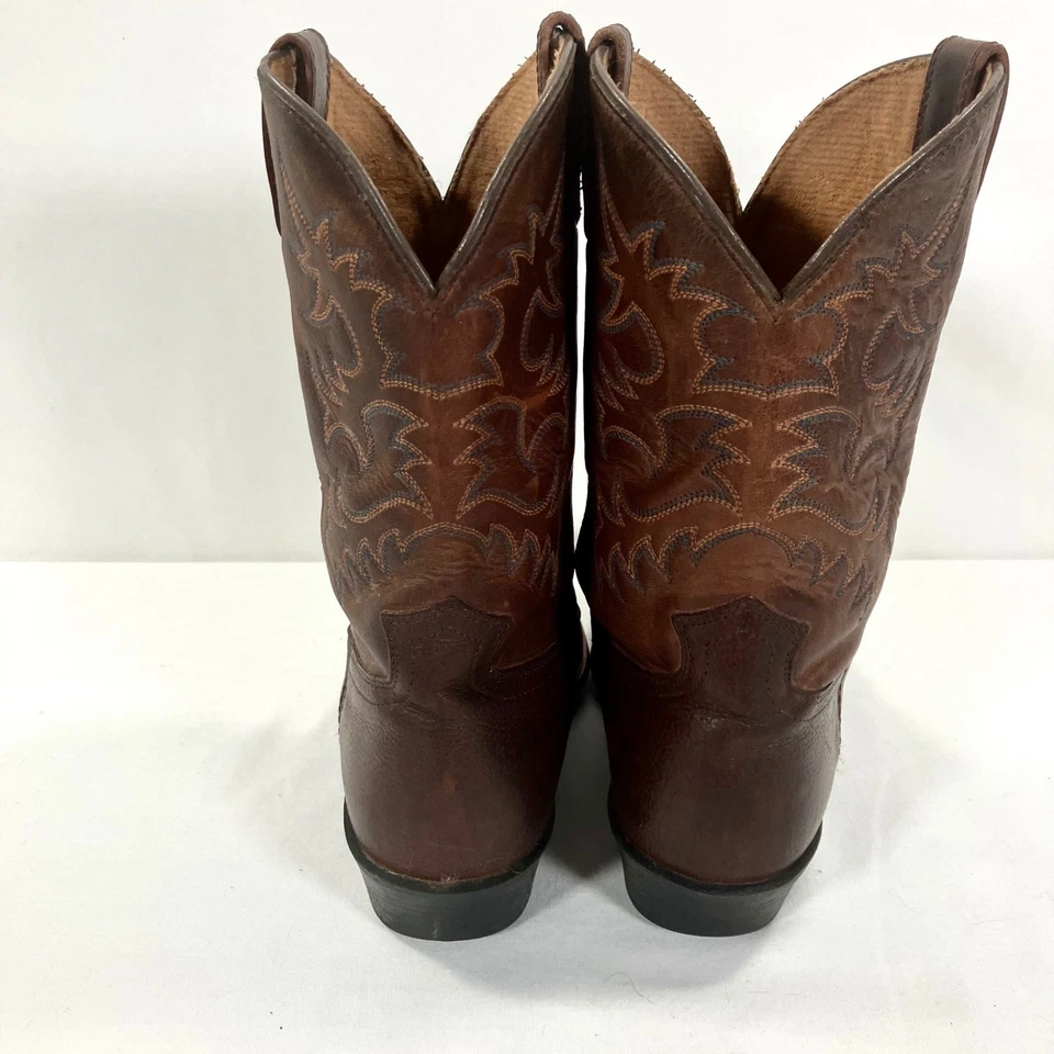 Ariat Heritage Brown Leather Cowboy Western Boots Square Toe Men's US Size 5 - Image 2 of 4