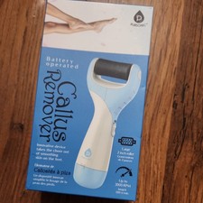 Pursonic Foot Callus Remover Battery-Operated Electric Foot Scrub Pedicure To...