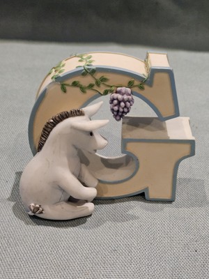 Disney Classic Winnie the Pooh Michel & Company Initial 'G' Eeyore Eor Resin 