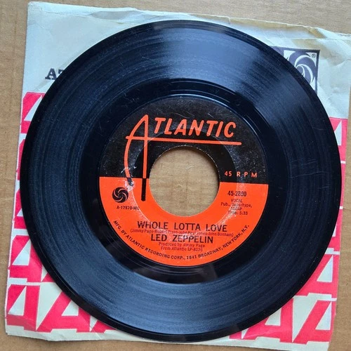 LED ZEPPELIN Whole Lotta Love CLASSIC HARD ROCK Atlantic 45 7" Record Vinyl
