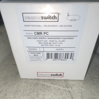 Sensor Switch CMR PC Ceiling Mount Photocell, White, 120/277V, Wired