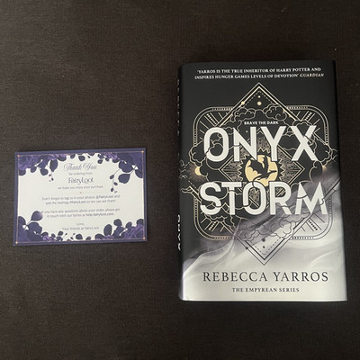 Rebecca Yarros Onyx Storm Hardcover Englisch Fairyloot unsigned