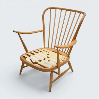 Ercol Evergreen Easy Chair Armchair Light Finish Frame Only FREE UK* Delivery - Image 1 of 4