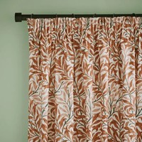 William Morris willow bough pencil pleat lined curtains W168Drp137cm