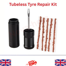 MTB Tubeless Tyre Repair Kit With Storage Canister & Puncture Plugger Tool UK