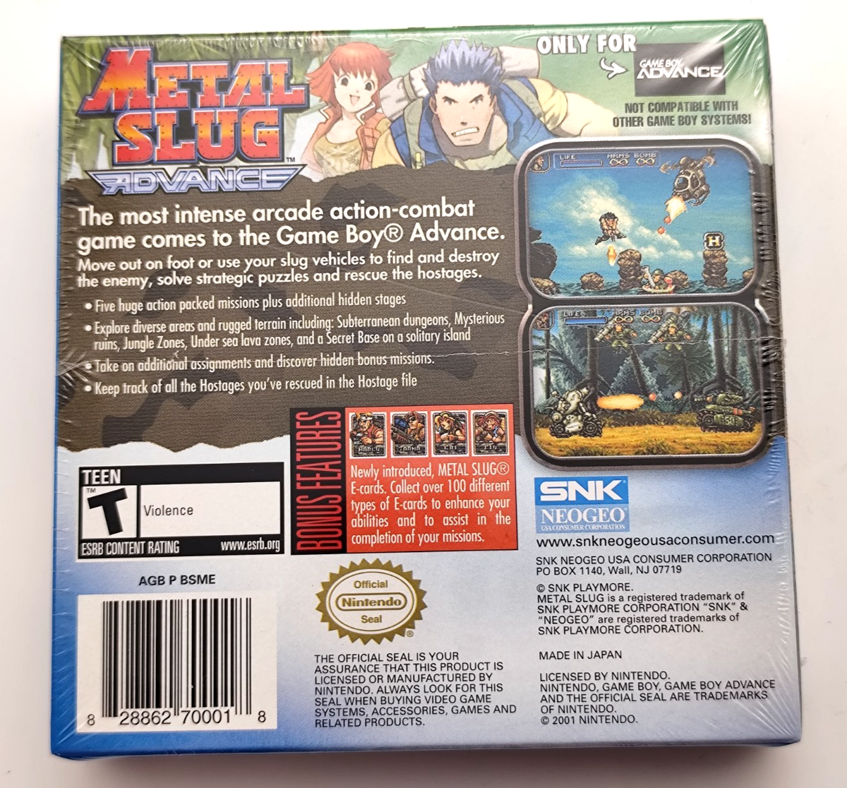 Metal slug advance d'occasion - Jeux vidéo
